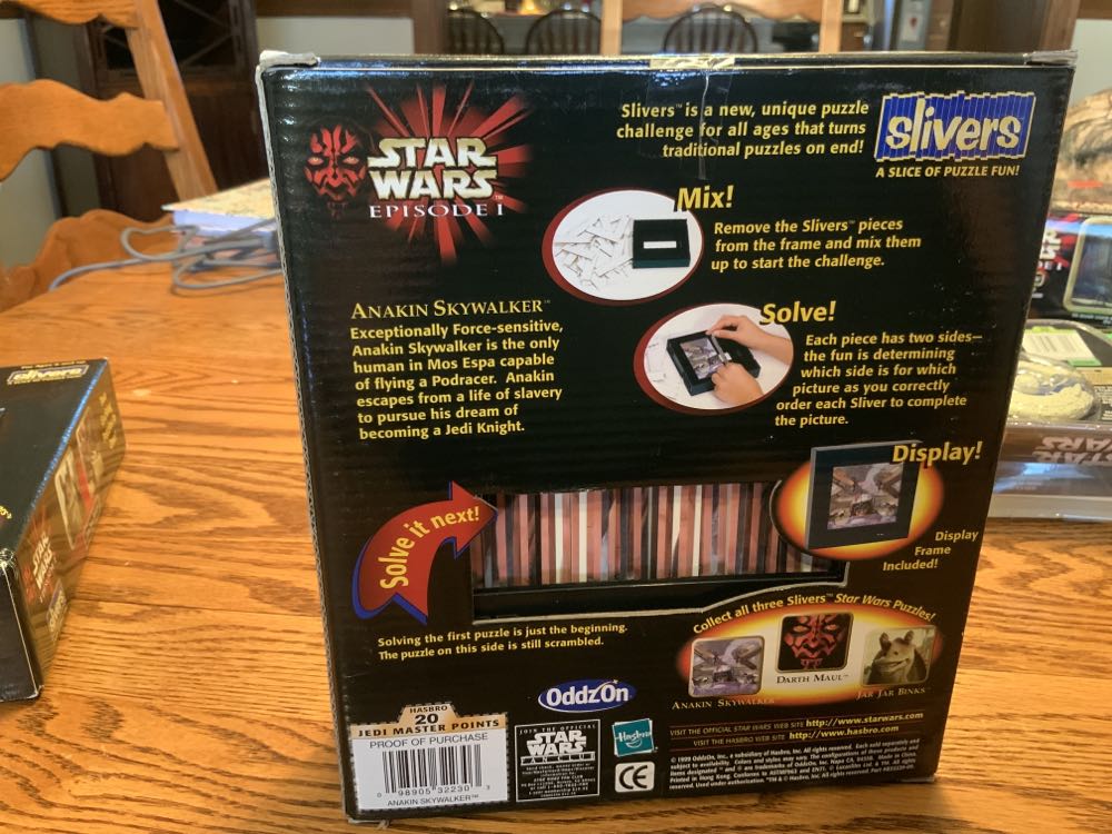 Puzzle-Anakin Skywalker Slivers Puzzle 2 In One - Kenner Hasbro (Episode I) action figure collectible [Barcode 098905322303] - Main Image 2