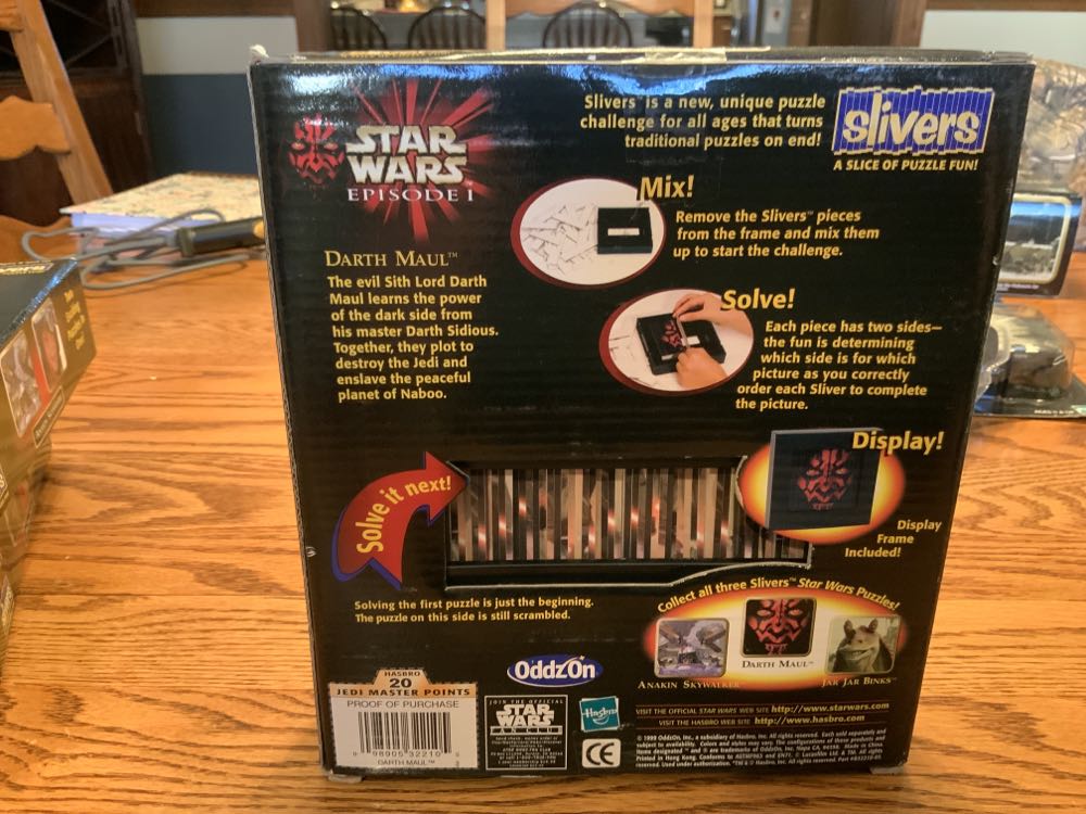 Puzzle-Darth Maul Slivers Puzzle 2 In One - Kenner Hasbro (Episode I) action figure collectible [Barcode 098905322105] - Main Image 2