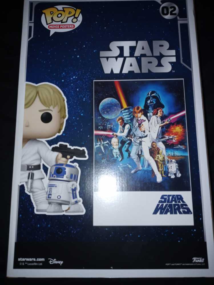 02 Luke Skywalker With R2-D2 (Size) - Star Wars: A New Hope - Funko (Funko Pop! Movie Posters) action figure collectible [Barcode 889698615020] - Main Image 2