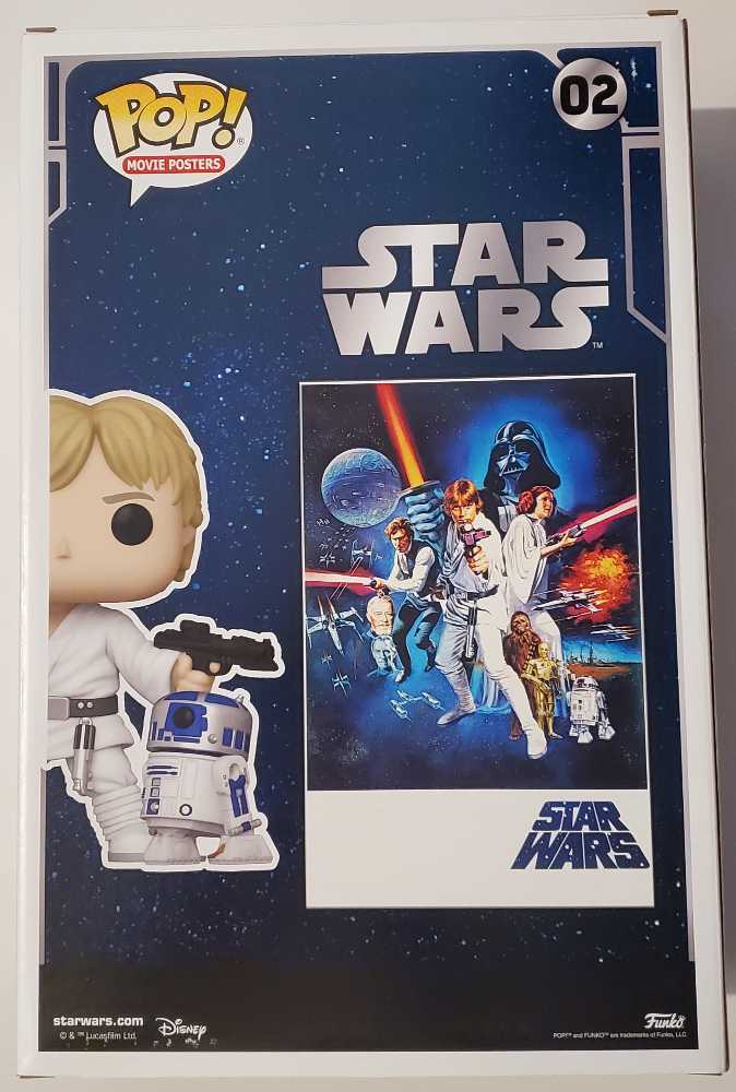 02 Luke Skywalker With R2-D2 (Size) - Star Wars: A New Hope - Funko (Funko Pop! Movie Posters) action figure collectible [Barcode 889698615020] - Main Image 4