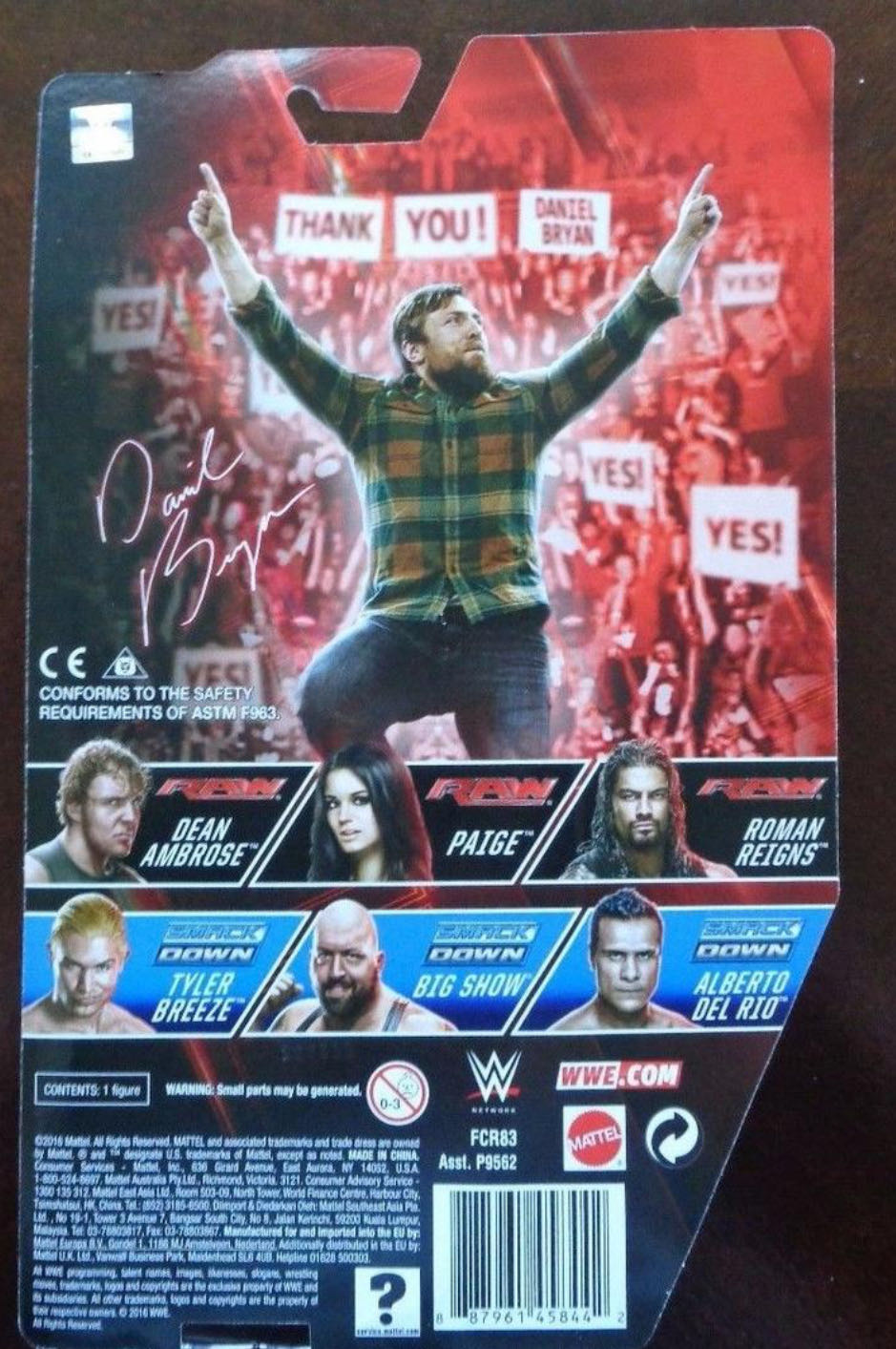 Daniel Bryan - WWE Mattel (WWE Basic (2016) Series 66) action figure collectible - Main Image 2