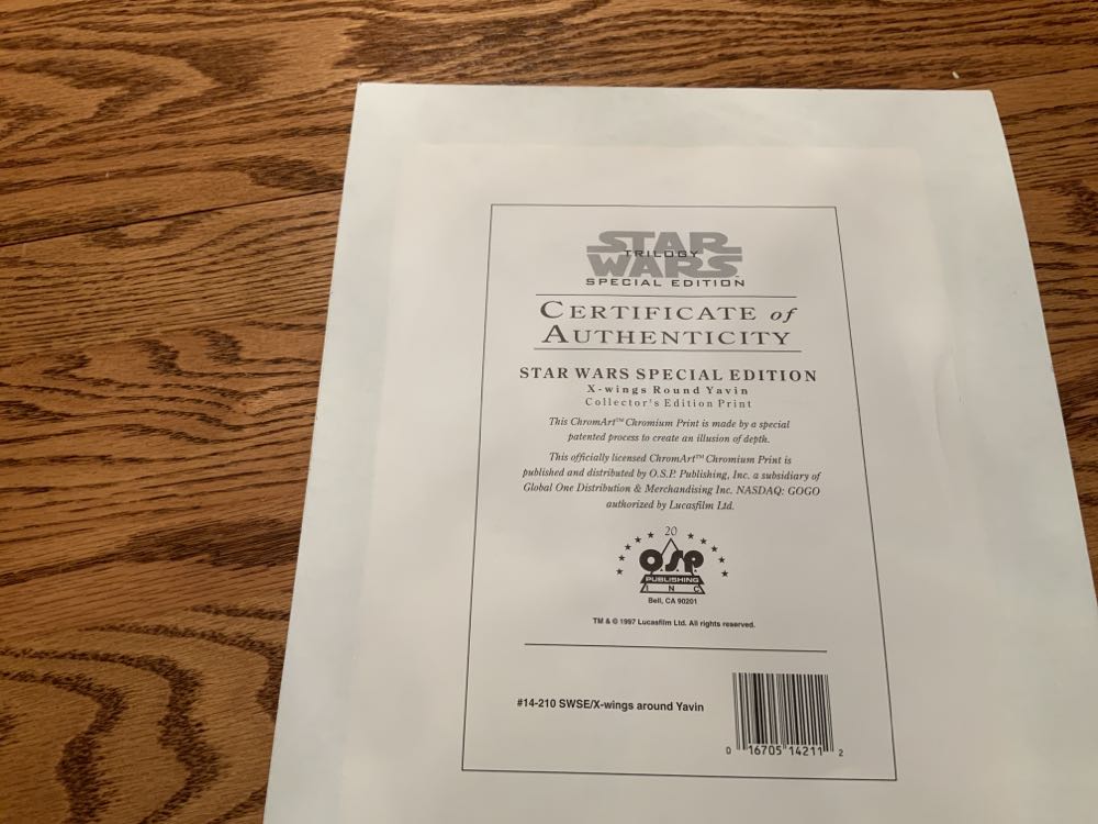 Print - X-wing Around Yavin  (Print - Star Wars) action figure collectible [Barcode 016705142112] - Main Image 2