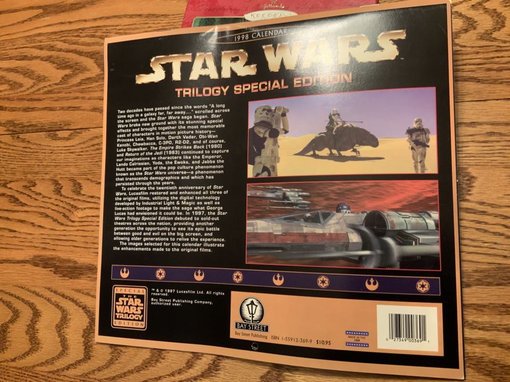 Games-Trilogy Special Edition Calendar New Sealed Bay Street Publishing  action figure collectible [Barcode 027349003691] - Main Image 2