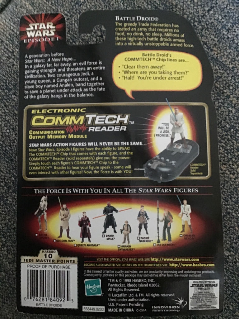 Star Wars Episode 1 Battle Droid Commtech - Hasbro/ Kenner (Power Of The Force) (Episode 1 Collection) action figure collectible - Main Image 2
