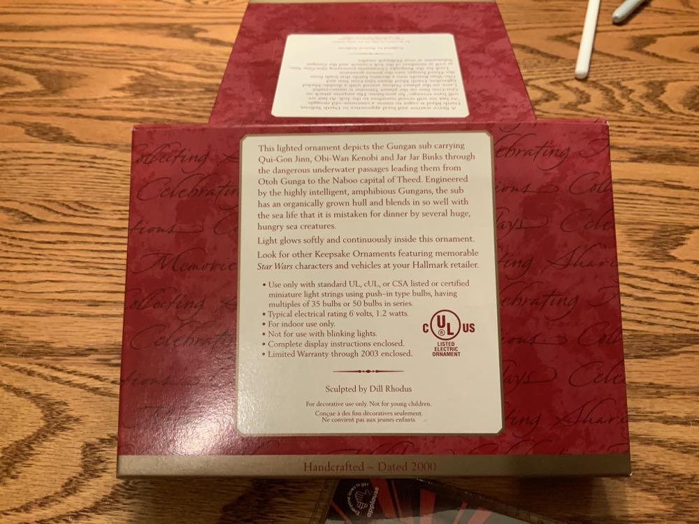 Hallmark Gungan Submarine Star Wars Magic Keepsake Ornament  (Episode I) action figure collectible [Barcode 015012569421] - Main Image 2