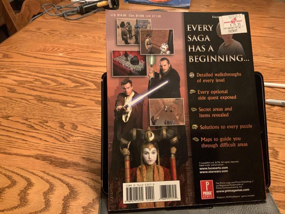 Star Wars Episode I: Phantom Menace: Prima Strategy Guide  (Episode I) action figure collectible [Barcode 9780761513179] - Main Image 2