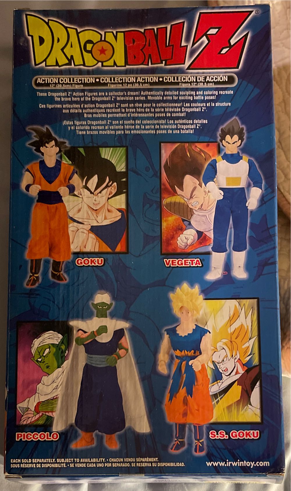 Dragon Ball Z Goku 12” Vintage Action Figure Articulated Irwin Unopened - Irwin Toy action figure collectible [Barcode 069545433049] - Main Image 2