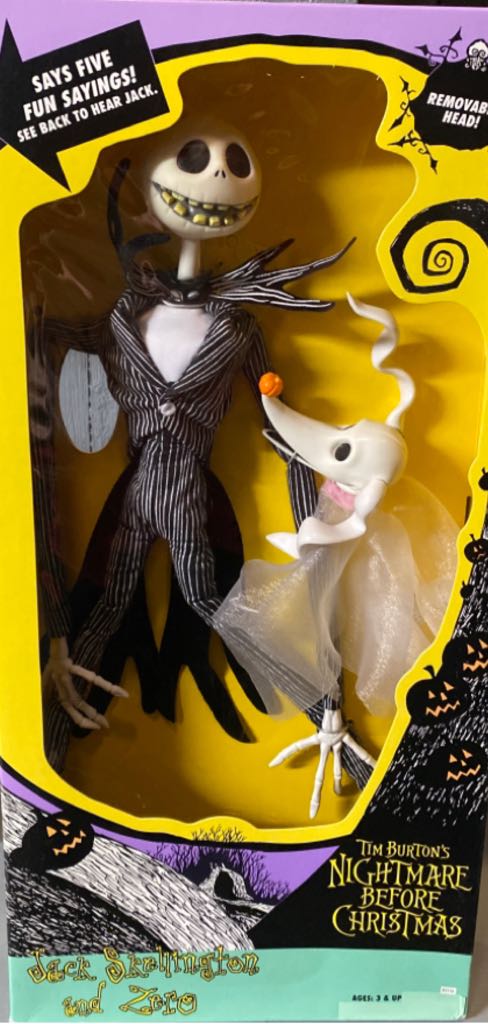 Nightmare Before Christmas Jack Skellington And Zero - Disney / Hasbro action figure collectible [Barcode 038976801161] - Main Image 1