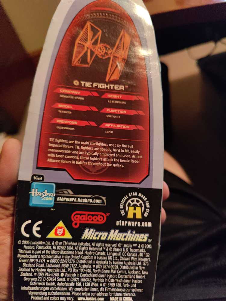 Ship Hasbro Titanium Series Star Wars 3 Inch White Tie Fighter - Hasbro (Starwars) action figure collectible [Barcode 653569120544] - Main Image 4