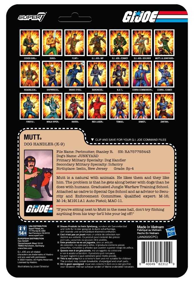 Mutt & Junkyard - Super7 (G.I. Joe) action figure collectible [Barcode 840049823129] - Main Image 2