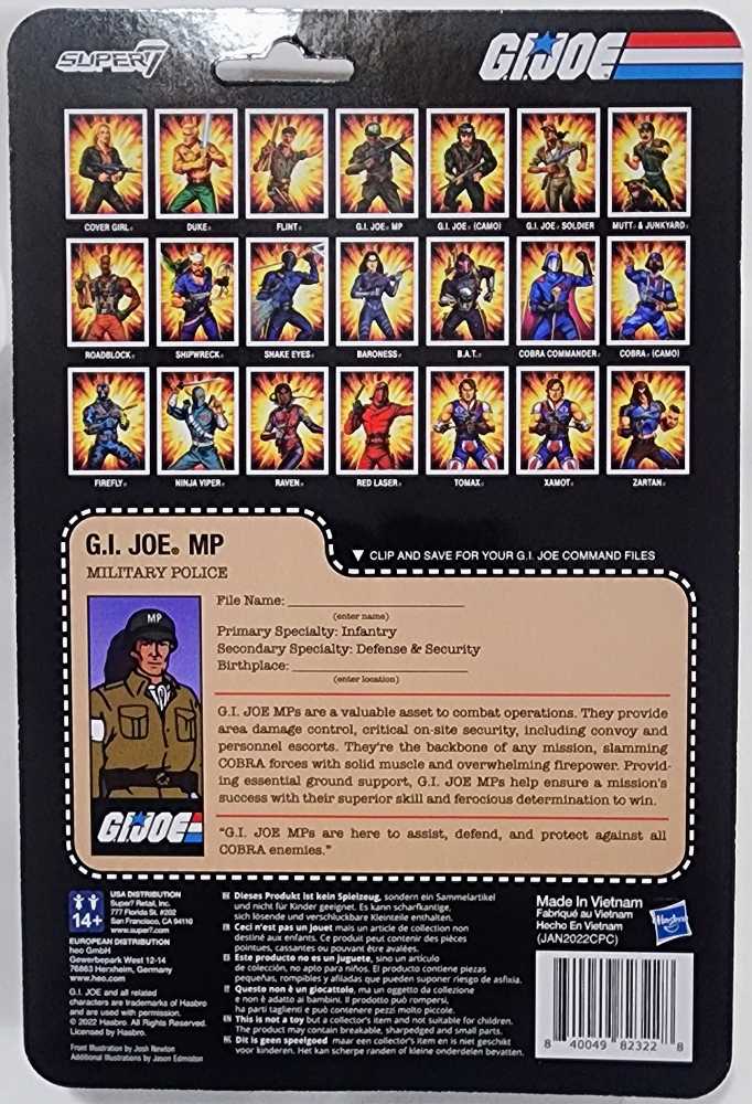 MP (Brown) - Super7 (G.I. Joe) action figure collectible [Barcode 840049823228] - Main Image 2