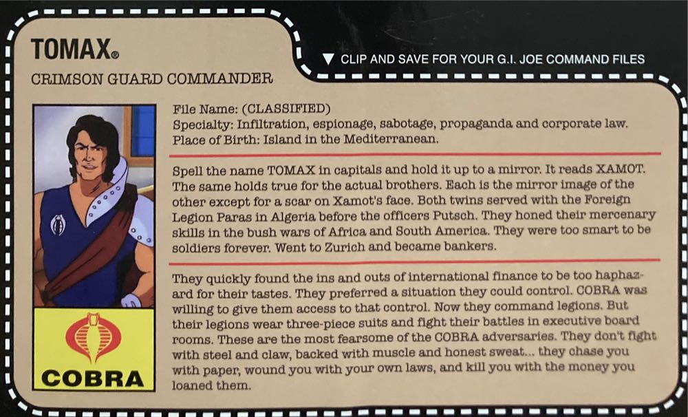 Tomax - Super7 (G.I. Joe) action figure collectible [Barcode 840049823112] - Main Image 2