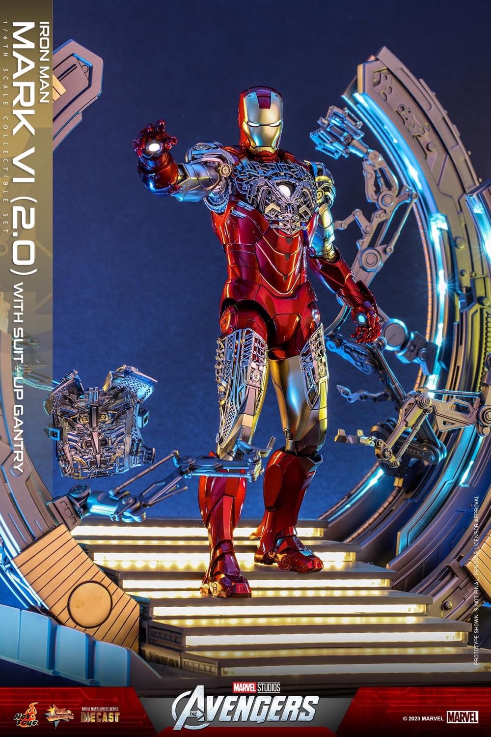 Hot Toys MMS 688 Avengers Iron Man Mark VI W/Gantry (die-cast 2.0) - Hot Toys (Iron Man) action figure collectible - Main Image 2