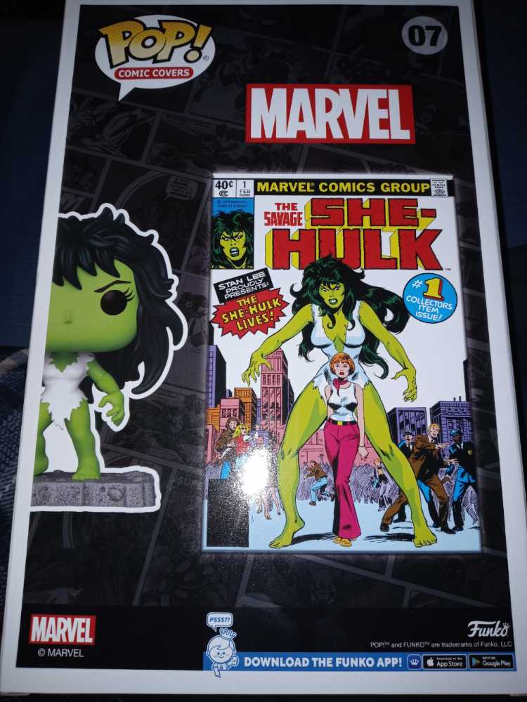 Funko Pop Comic Cover Marvel’s She-hulk #7 - Funko (Comic Covers) (Comic Covers (She-Hulk)) action figure collectible [Barcode 889698624725] - Main Image 2