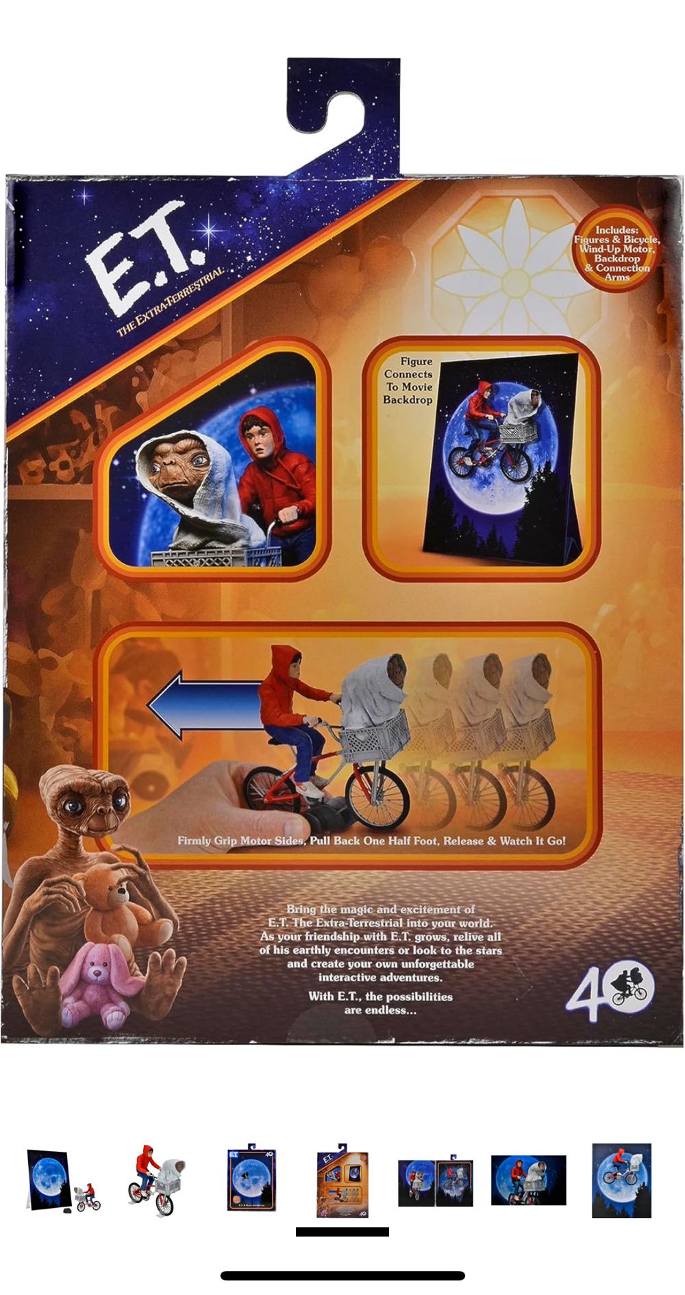 E.T.: E.T. & Elliott with Bicycle - Neca (E.T. The Extra-Terrestrial) action figure collectible [Barcode 634482550656] - Main Image 4