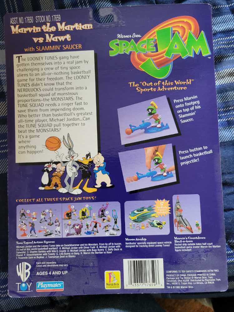 Space Jam: Marvin the Martian vs Newt - Playmates (Space Jam) action figure collectible [Barcode 043377176596] - Main Image 2