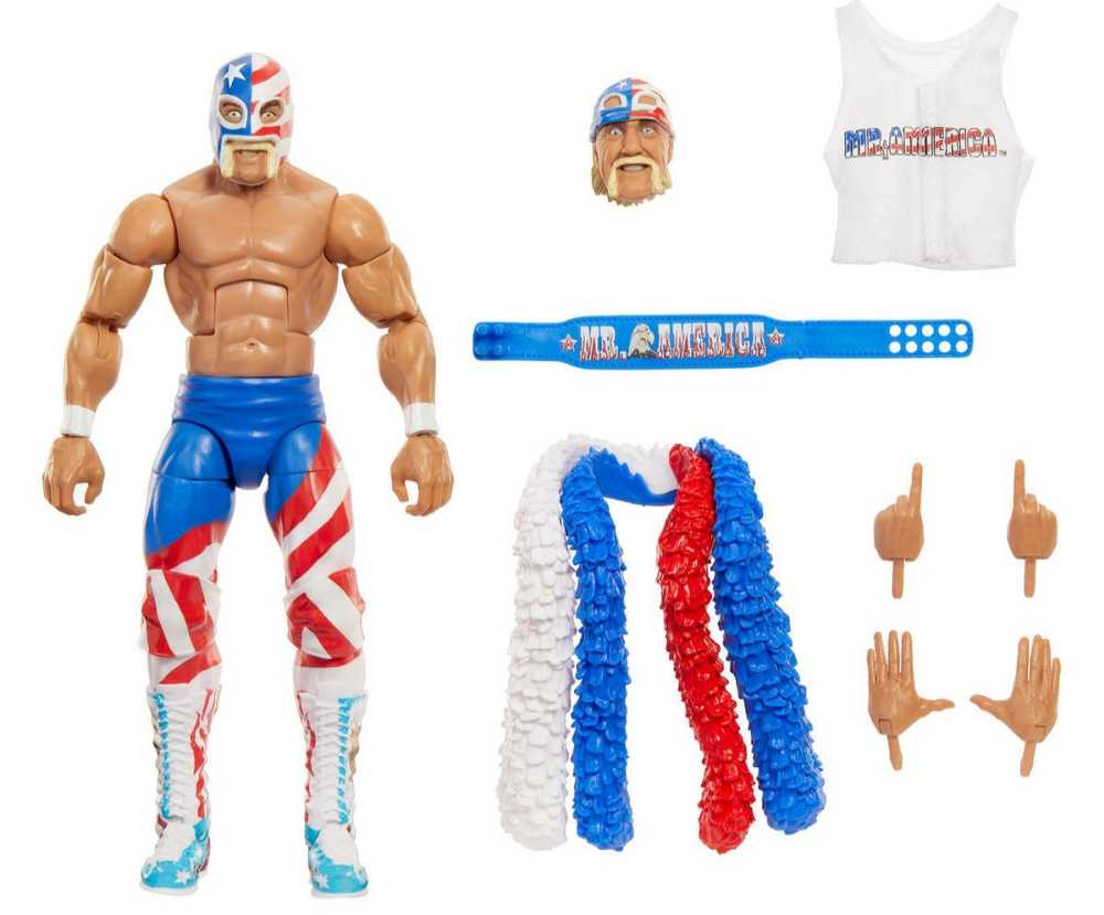 Hulk Hogan (Mr. America) - Mattel (WWE Elite Series 101) action figure collectible [Barcode 194735105502] - Main Image 3