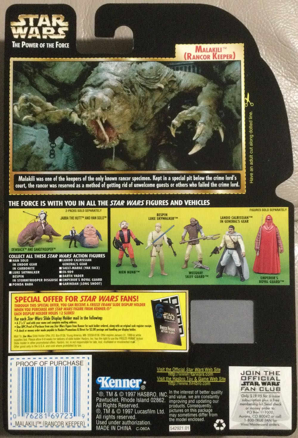 Power Of The Force (FF) - Malakili (Rancor Keeper) - Hasbro (Return Of The Jedi) action figure collectible - Main Image 2