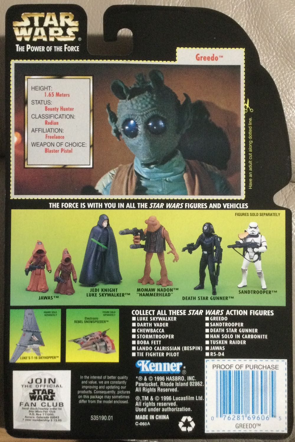 Power Of The Force (GC) - Greedo - Hasbro (A New Hope) action figure collectible - Main Image 2