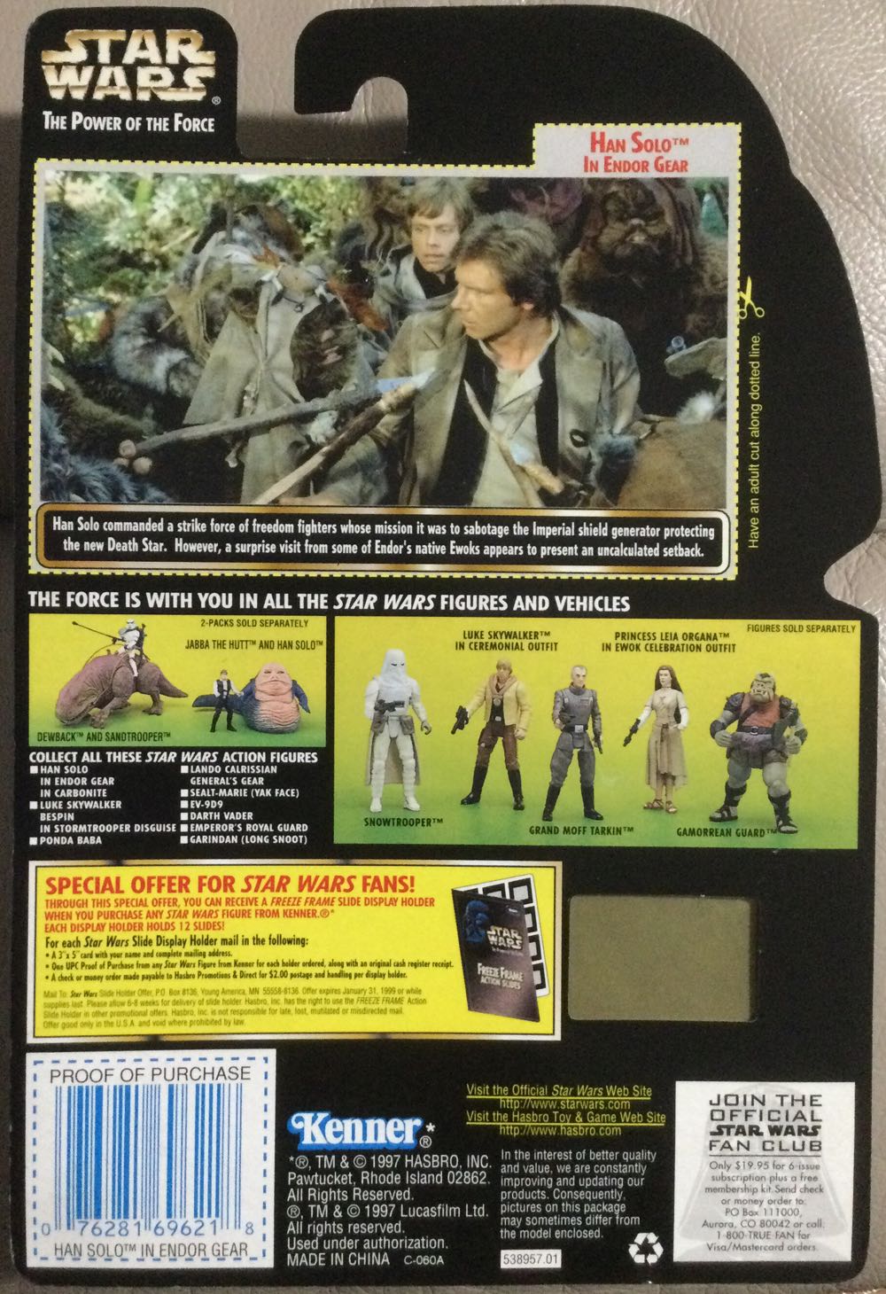 Power Of The Force (FF) - Han Solo (Endor) - Hasbro (Return Of The Jedi) action figure collectible - Main Image 2