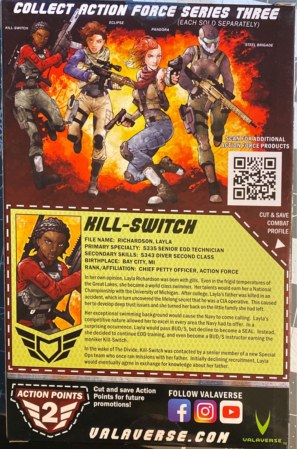 Kill-Switch - Valaverse (Action Force) action figure collectible [Barcode 601968692322] - Main Image 2