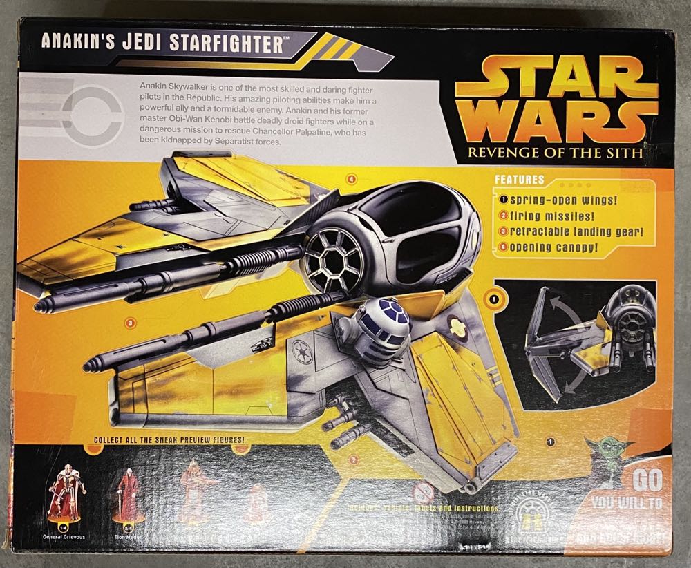 Anakin’s Jedi Starfighter - Hasbro (Star Wars - Revenge Of The Sith) action figure collectible [Barcode 076930852682] - Main Image 2