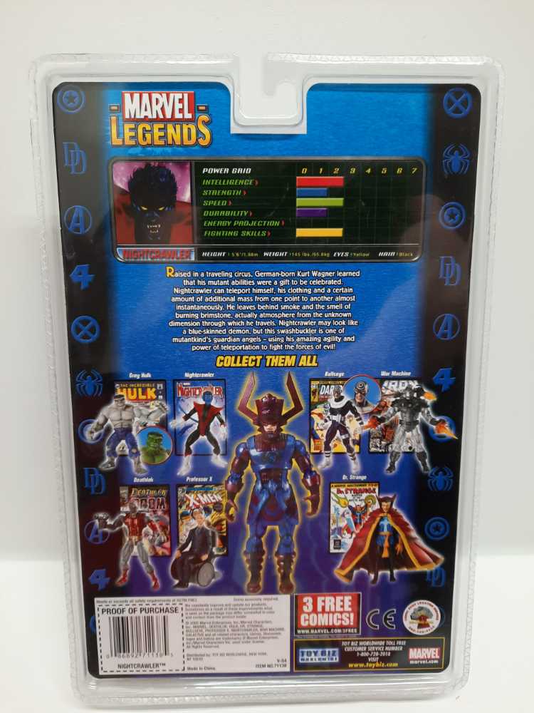 Nightcrawler  (Marvel Legends) action figure collectible [Barcode 086892711385] - Main Image 2