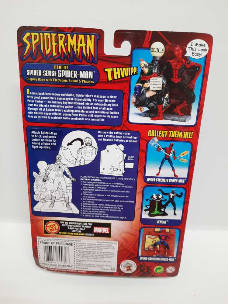 Spider-Man (Spider-Sense)  (Spider-Man: Classics: 6”) action figure collectible [Barcode 086892700327] - Main Image 2