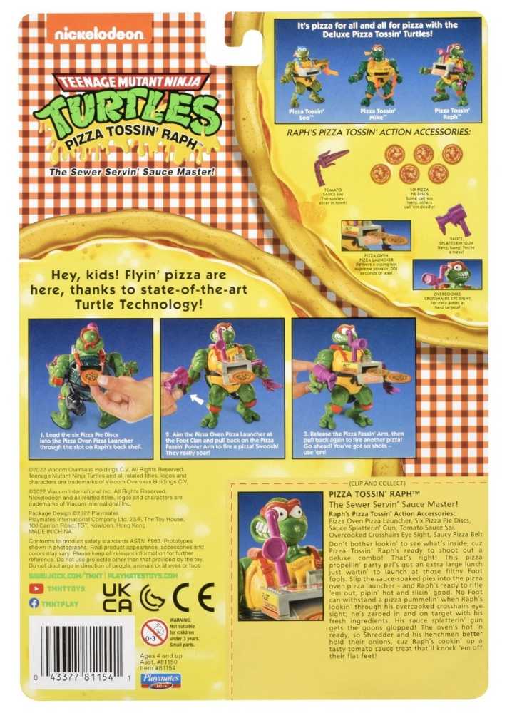 Pizza Tossin’ Raph - Playmates Toys (Playmates TMNT) action figure collectible [Barcode 043377811541] - Main Image 2