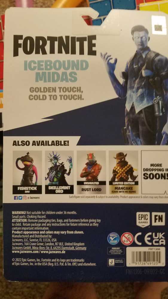 Fortnite - Icebound Midas   (Fortnite 4” Figure Collection) action figure collectible [Barcode 191726491255] - Main Image 2