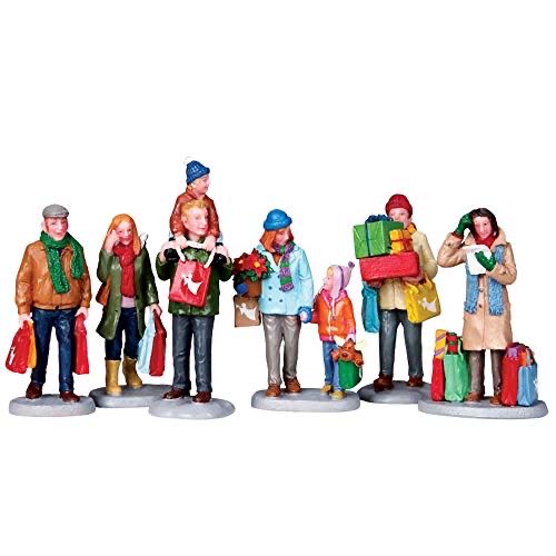 Lemax Village Collection Holiday Shoppers Set Of 6 # 92683  action figure collectible [Barcode 728162926838] - Main Image 1