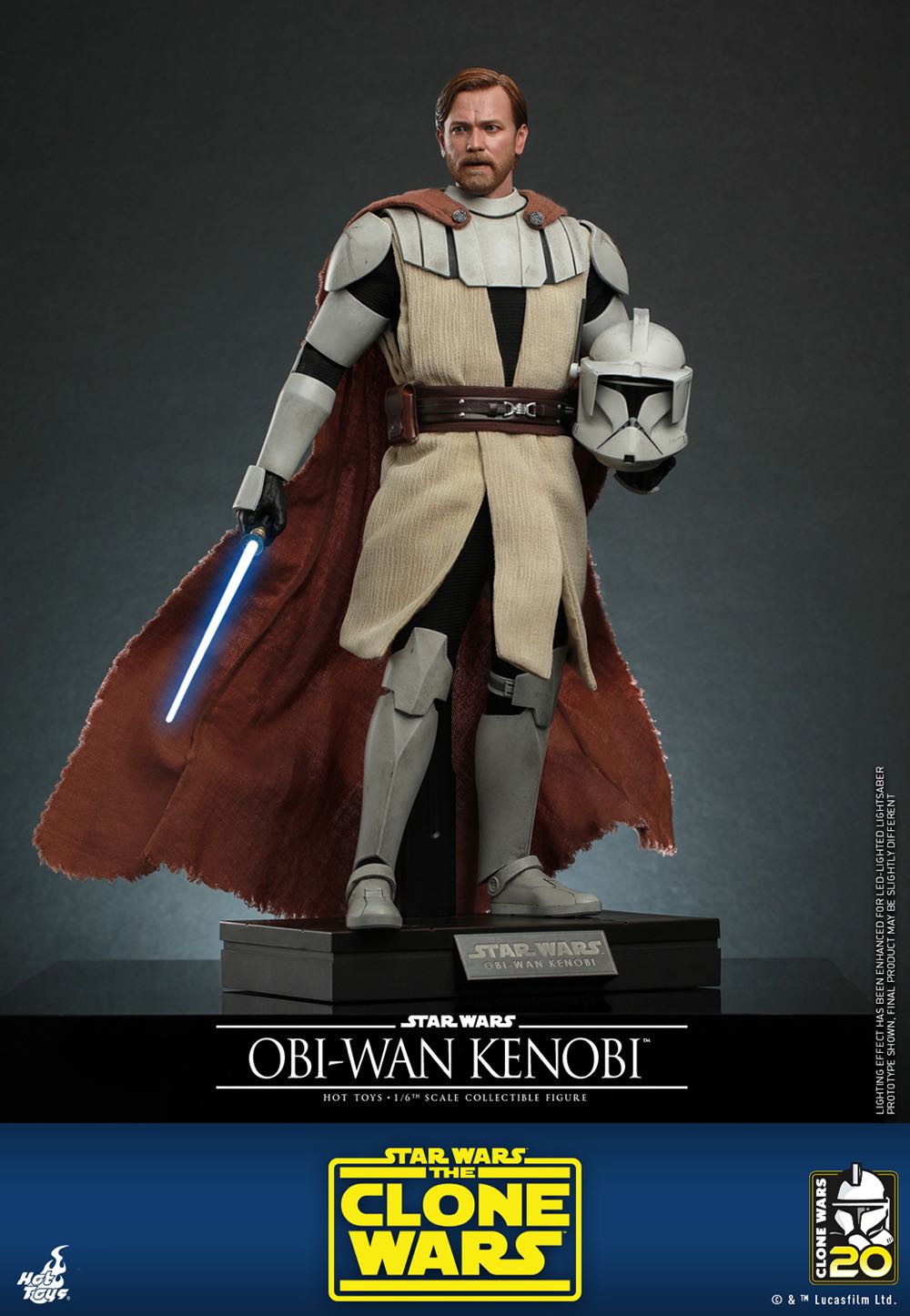 Hot Toys TMS 095 Star Wars The Clone Wars General Obi-Wan Kenobi - Hot Toys (Obi-Wan Kenobi) action figure collectible - Main Image 2