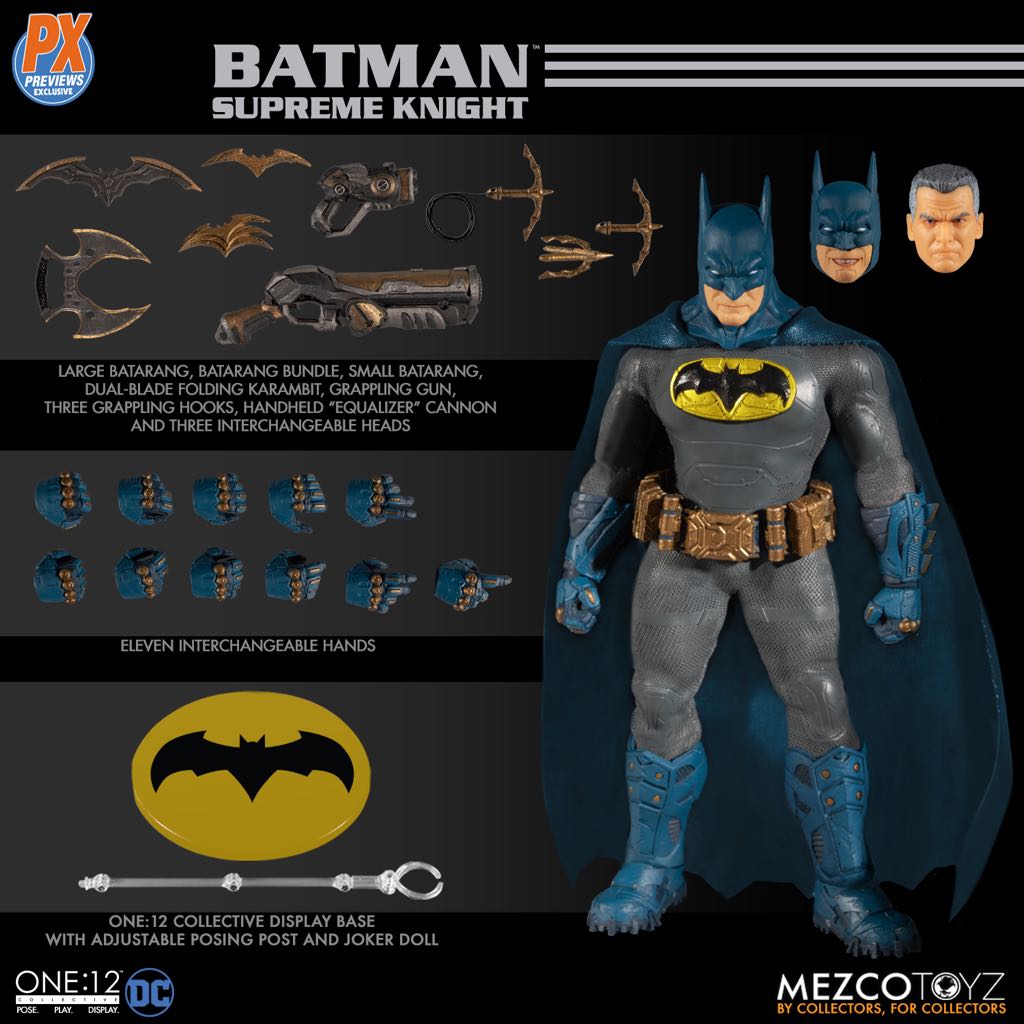 Batman Supreme Knight PX Exclusive - Mezco (Mezco One:12) action figure collectible [Barcode 696198774610] - Main Image 2