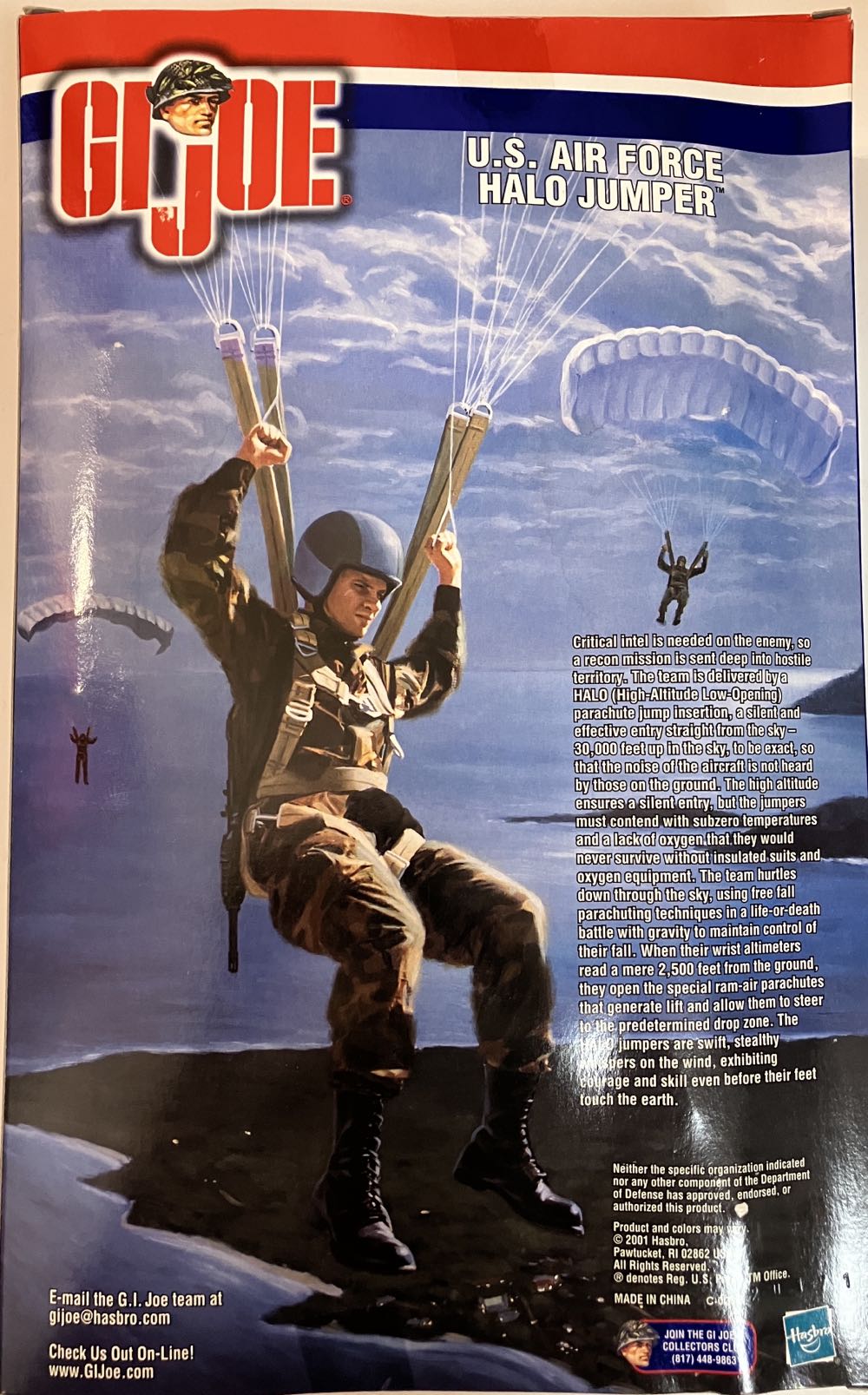 GI Joe Air Force Halo Jumper - Hasbro - G.I. Joe (Air Force) action figure collectible [Barcode 076930817513] - Main Image 2