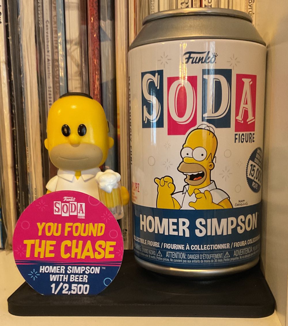 Homer Simpson (Chase) - Funko (Vinyl Soda) (The Simpsons) action figure collectible [Barcode 889698645102] - Main Image 1