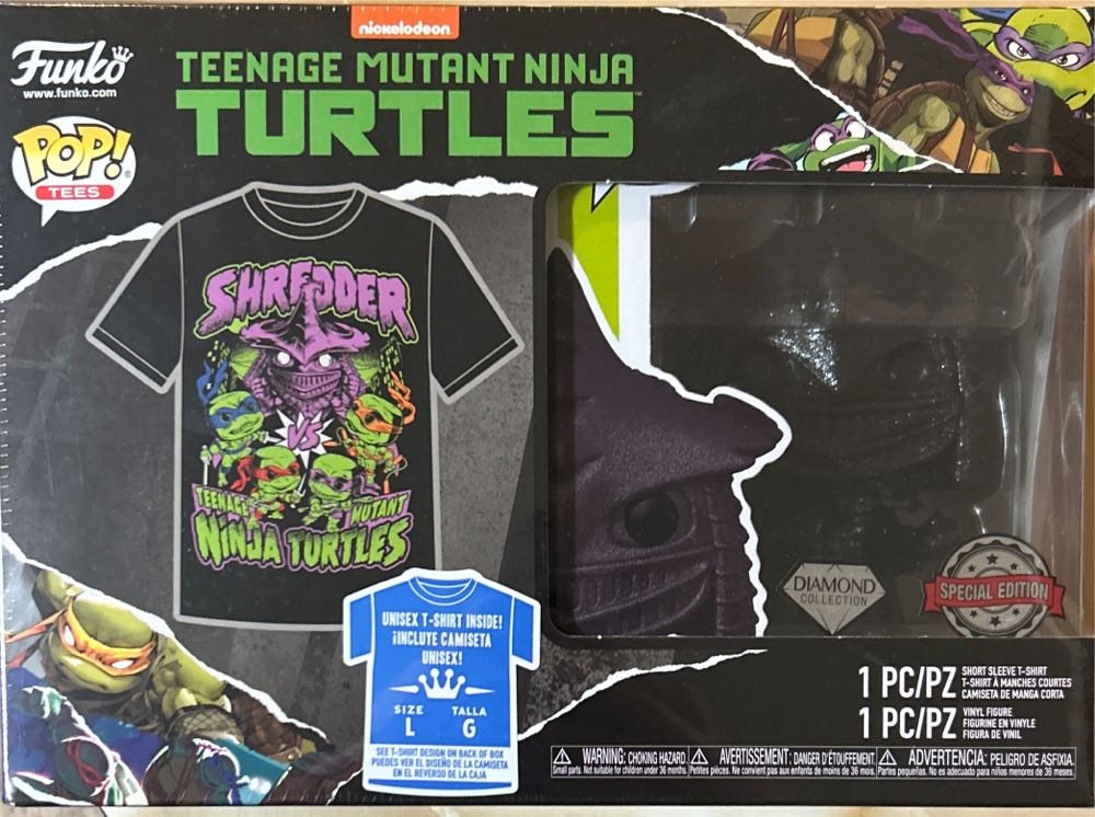 Funko Asst. Pop&tee: Tmnt 2 Shredder Bk Ch L Multicolor One Size 61700  action figure collectible [Barcode 889698617000] - Main Image 2