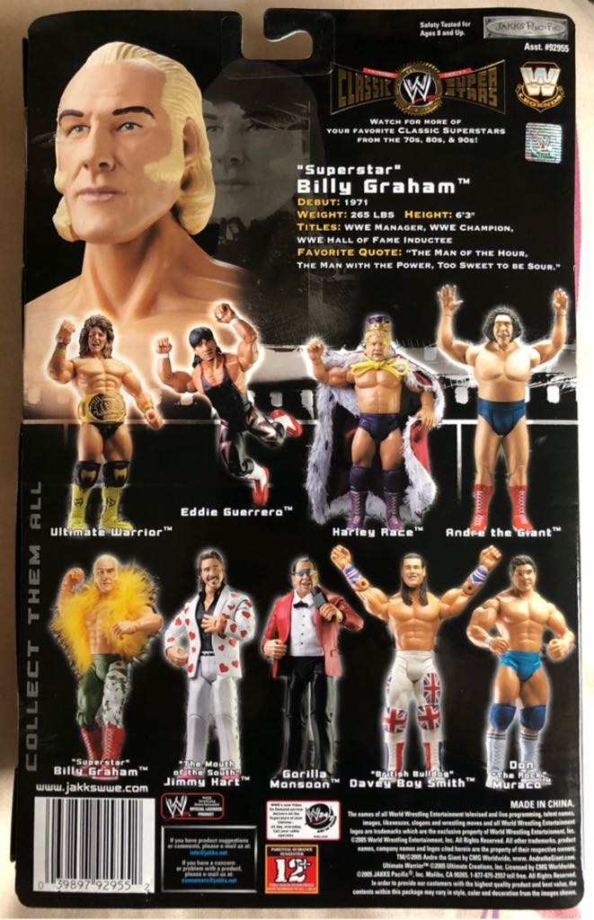 WWE Jakks Classic Superstars Series 7 “Superstar” Billy Graham Loose Figure - Jakks Pacific action figure collectible - Main Image 2