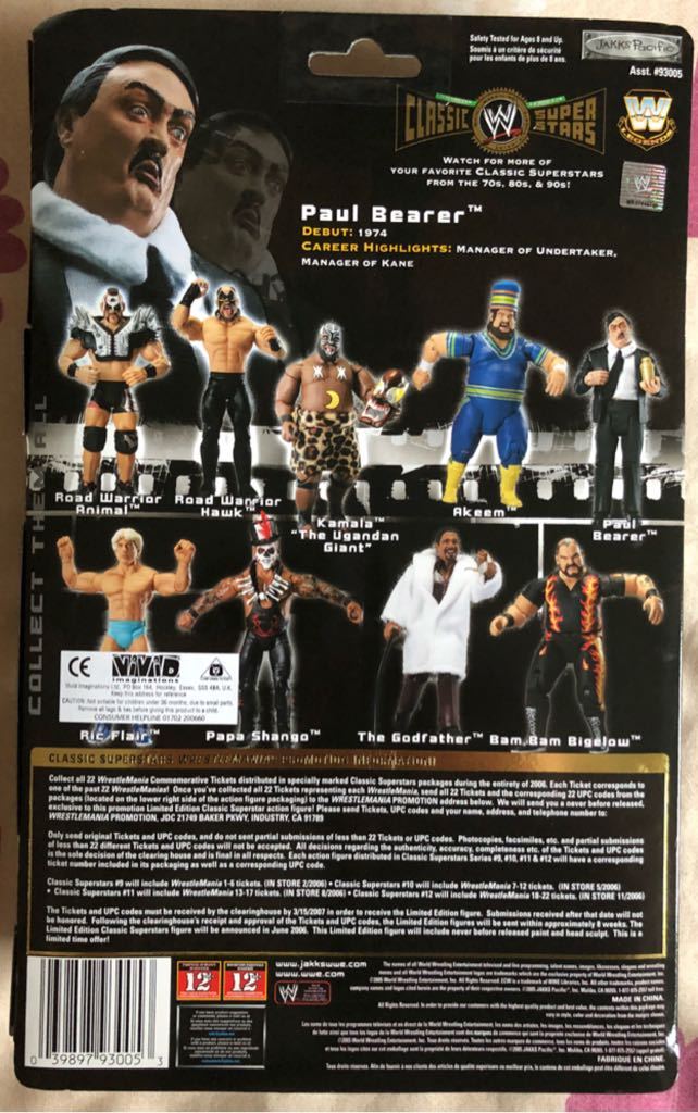 WWE Jakks Classic Superstars Series 9 Paul Bearer - Jakks Pacific action figure collectible - Main Image 2