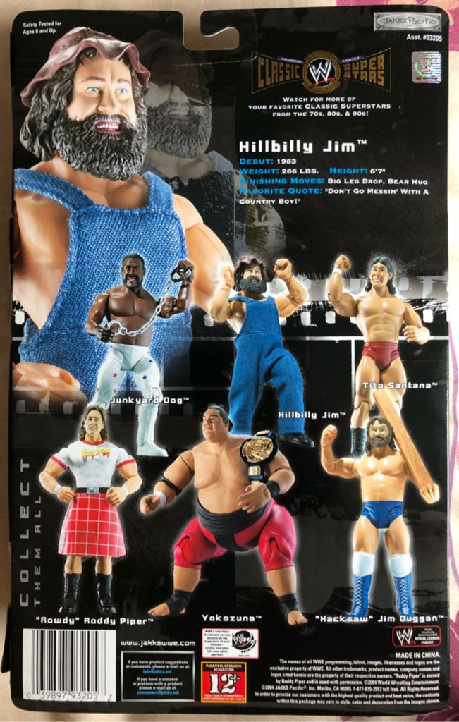 WWE Jakks Classic Superstars Road To Wrestlemania Limited Edition 1/5000 Hillbilly Jim - Jakks Pacific action figure collectible [Barcode 039897932057] - Main Image 2