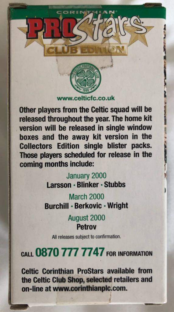 Corinthian ProStars Club Gold Edition - Celtic - Alan Stubbs - Corinthian action figure collectible [Barcode 5029310533089] - Main Image 2