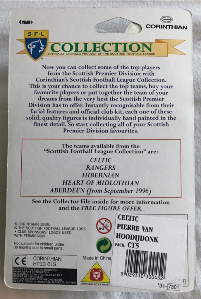 Corinthian SPL - Celtic - Pierre Van Hooijdonk - Corinthian action figure collectible [Barcode 5029310300452] - Main Image 2