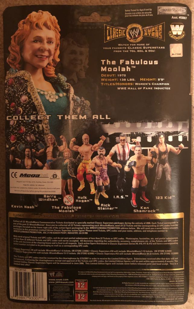 WWE Jakks Classic Superstars Series 11 The Fabulous Moolah - Jakks Pacific action figure collectible - Main Image 2