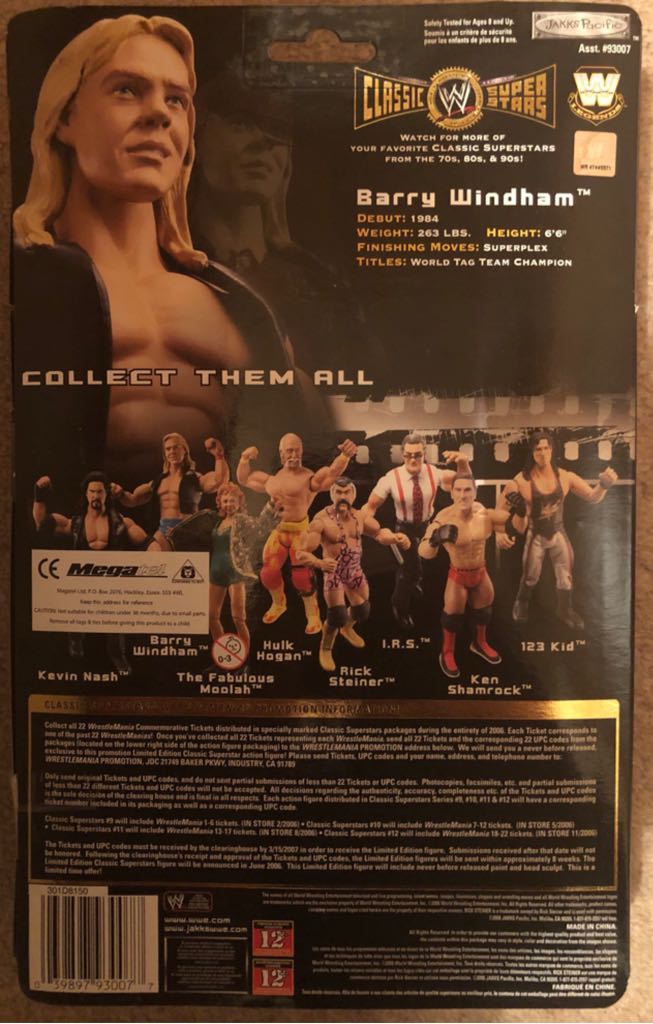 WWE Jakks Classic Superstars Series 11 Barry Windham - Jakks Pacific action figure collectible - Main Image 2