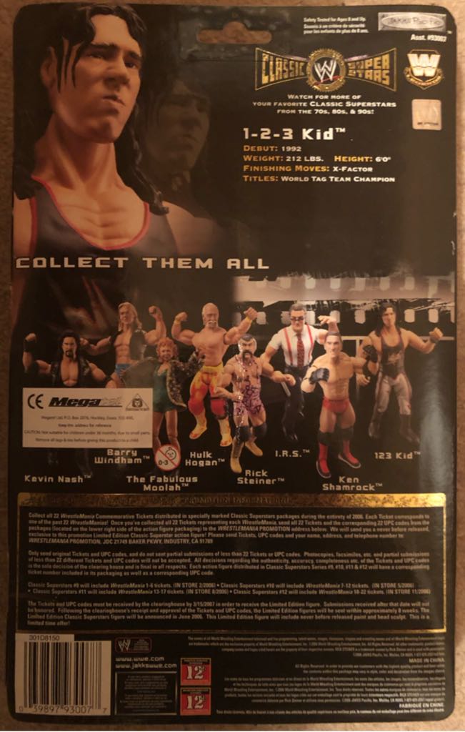 WWE Jakks Classic Superstars Series 11 1-2-3 Kid - Jakks Pacific action figure collectible - Main Image 2