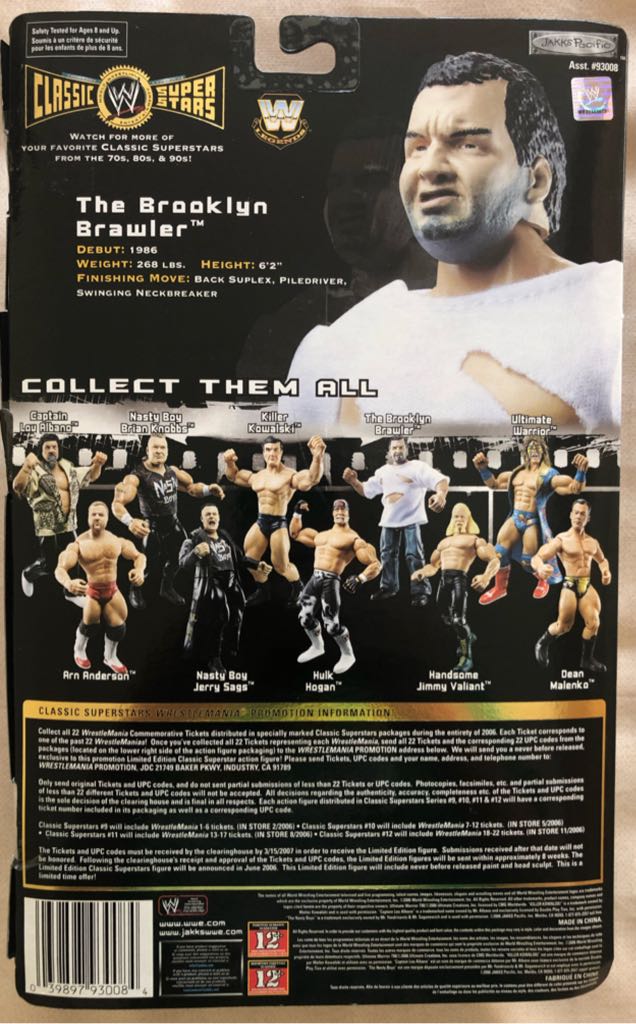 Brooklyn Brawler - WWE Jakks Pacific Classic Superstars (WWE Classic Superstars) action figure collectible - Main Image 2