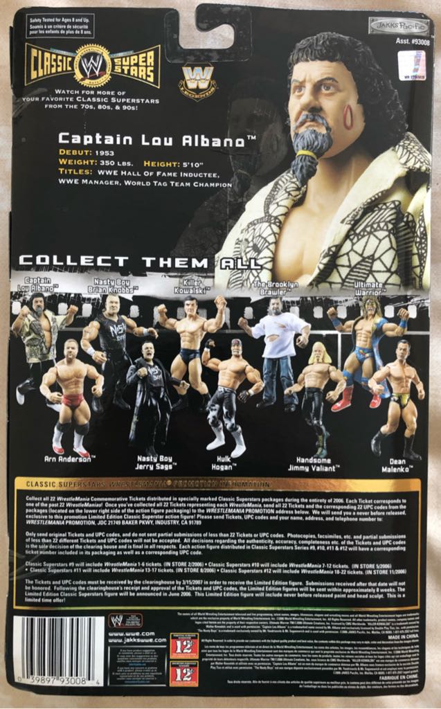 WWE Jakks Classic Superstars Series 12 Captain Lou Albano - Jakks Pacific action figure collectible - Main Image 2
