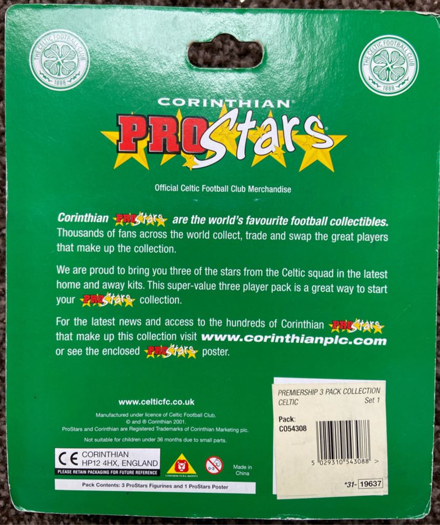 Corinthian ProStars - Celtic - 3 Pack - Corinthian action figure collectible [Barcode 5029310543088] - Main Image 2
