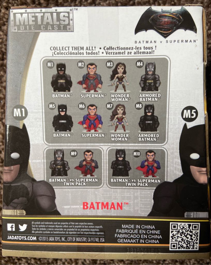 Metals Die Cast: Batman - M1 - Jada Toys action figure collectible [Barcode 801310976968] - Main Image 2