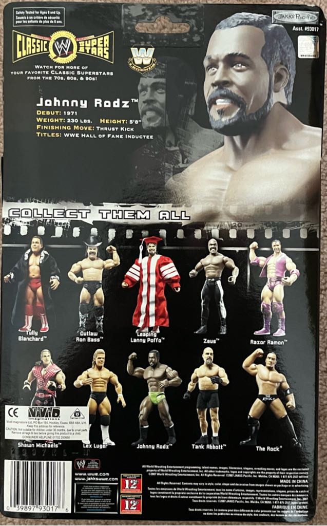 WWE Jakks Classic Superstars Series 15 Johnny Rodz - Jakks Pacific (WWE Classic Superstars) action figure collectible - Main Image 2