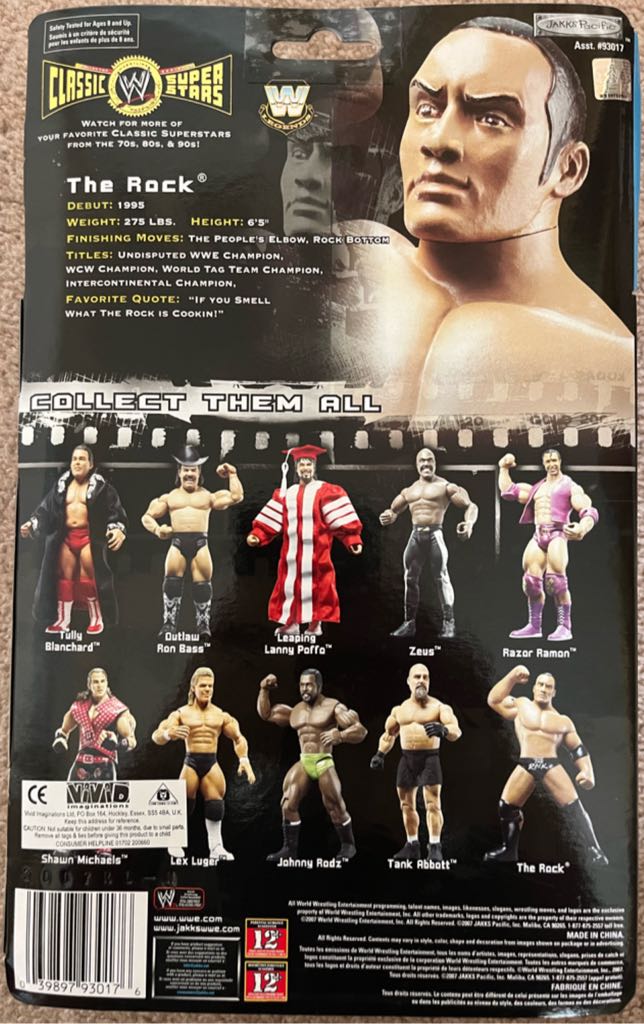 WWE Jakks Classic Superstars Series 15 The Rock - Jakks Pacific (WWE Classic Superstars) action figure collectible - Main Image 2